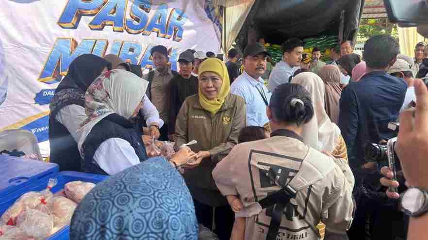 Pasar Murah Jatim 2026 di Mojoanyar, Warga Serbu Sembako