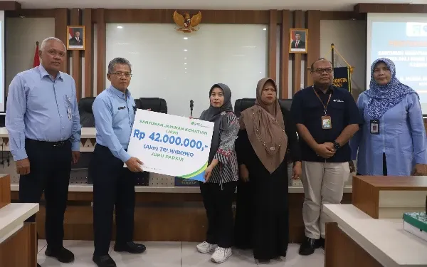 BPJS Pandaan Salurkan Santunan Rp42 Juta untuk Ahli Waris Juruparkir