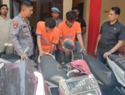 Dua Residivis Spesialis Maling Motor Kos-kosan Dibekuk, Satu Penadah Diamankan