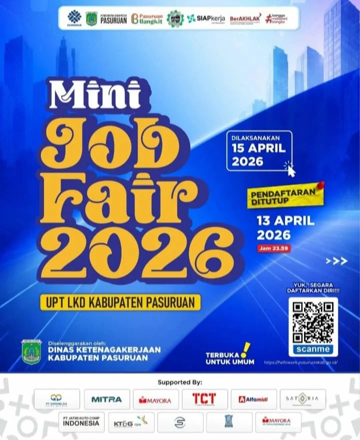 Job Fair 2026 Pasuruan, 1.500 Lowongan Siap Dinanti Pelamar
