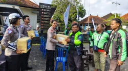 Polantas Jember Ngopi Bersama Ojol di Simpang Mangli