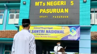 Santri MTsN 5 Pasuruan Peringati HSN 2026 dengan Nilai Cinta Tanah Air