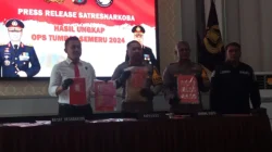 Satresnarkoba Polres Pasuruan Kota Amankan Lima Tersangka dalam Operasi Tumpas Narkoba Semeru 2026