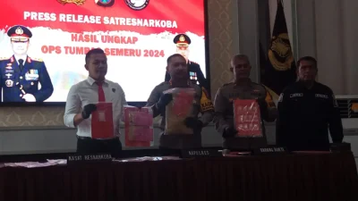 Satresnarkoba Polres Pasuruan Kota Amankan Lima Tersangka dalam Operasi Tumpas Narkoba Semeru 2026